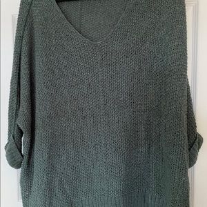 Green knit sweater